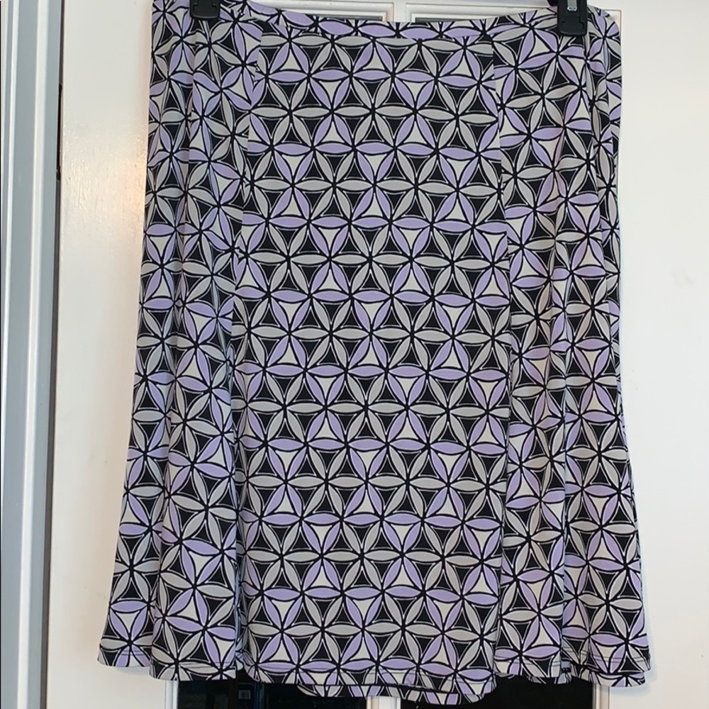 Lavender, Gray, Black and White Ladies Swing Skirt